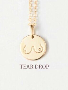 Teardrop Boobs/Breasts Body Positivity Necklace